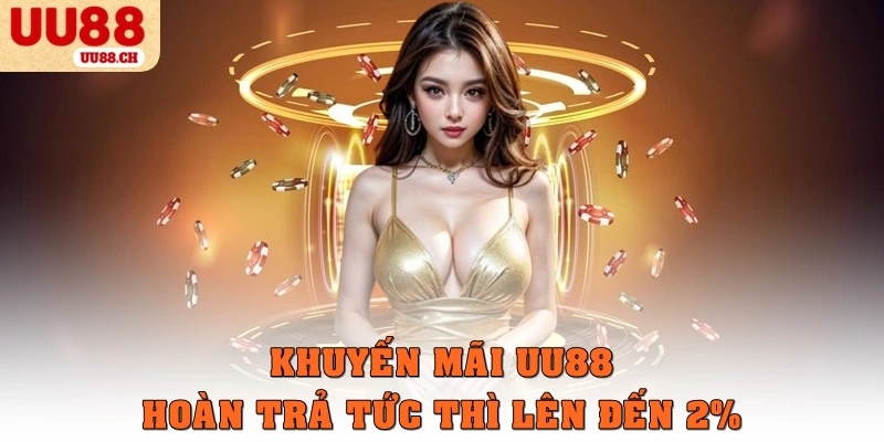 Khuyến mãi UU88 hoàn trả tức thì đến 2%