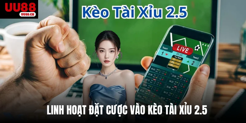 Linh hoạt đặt cược vào kèo tài xỉu 2.5 