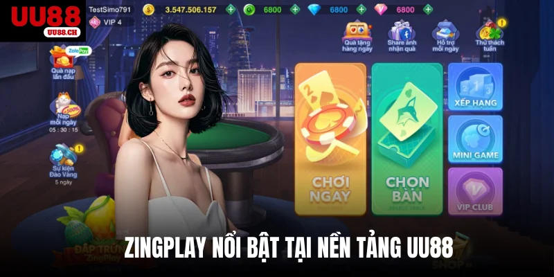 Zingplay nổi bật tại nền tảng UU88